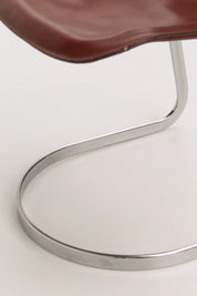 Chaises Willy Rizzo en cuir bordeaux