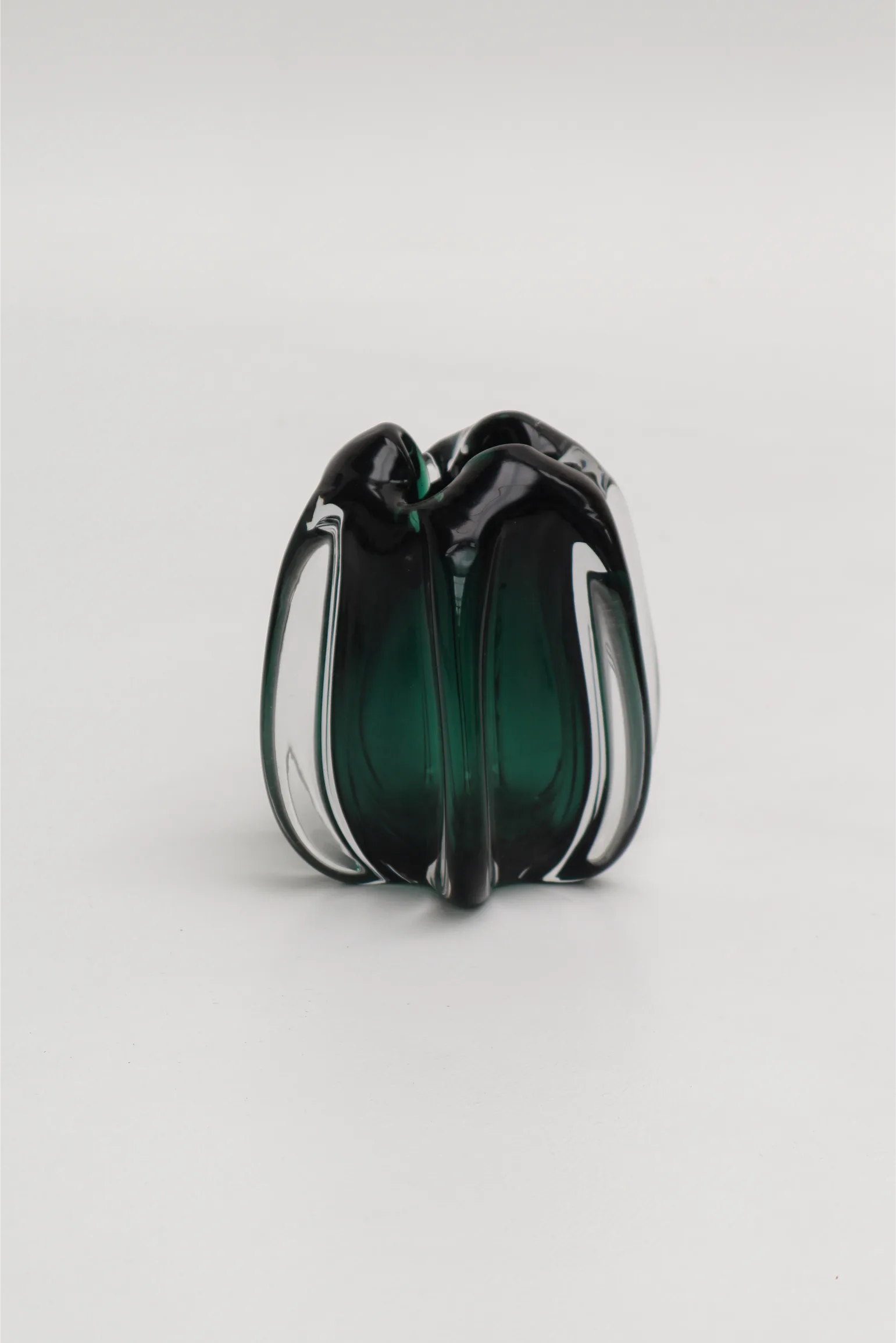 Vase fleur de cristal turquoise